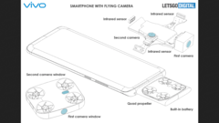 Vivo patents the "flight-cam phone". (Source: WIPO via LetsGoDigital)