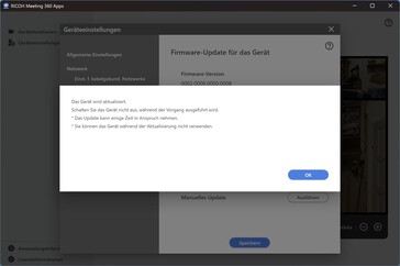 Ricoh app: Firmware update