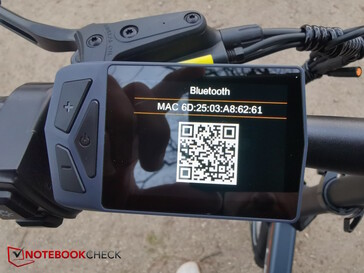 QR code for pairing via Bluetooth