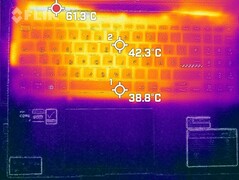 heat development front (at load)