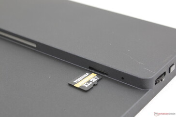 Case must be removed to access MicroSD reader