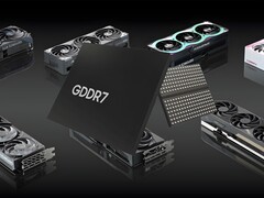 GDDR7 memory shown with Nvidia RTX 50 series GPUs (Image source: Memphis Electronic, Nvidia Blog with edits)