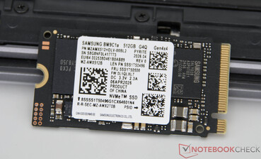 Samsung SSD with 512 GB of storage