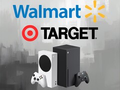 Walmart and Target logos shown above Xbox consoles (Image source: Walmart, Target, Xbox Wire with edits)