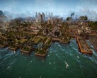 An image showing a city in Kaiserpunk, currently 50% off on Steam.