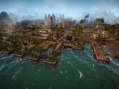 An image showing a city in Kaiserpunk, currently 50% off on Steam.