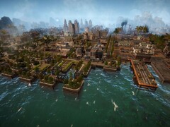 An image showing a city in Kaiserpunk, currently 50% off on Steam.