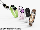The official teaser hints at slightly larger display with slimmer bezels. Pictured: the Smart Band 10. (Image source: Xiaomi - edited)