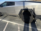 Cybertruck topping up at a Supercharger (image: Tyler Yust/X)