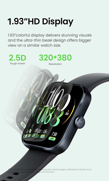 The screen has rounded edges (Image source: Haylou)
