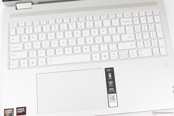 Same typing experience as on the original 2023 model. Keycap font contrasts better with the gray color option rather than our silver option