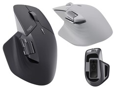 Rapoo MT760 ergonomic mouse in Matte Black and Light Grey.