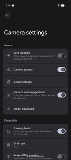 Camera settings: Photo