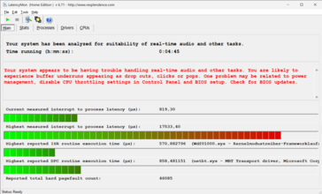 First latency test