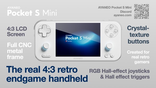 The Ayaneo Pocket S Mini will be powered by the same processor as the Pocket S. (Image source: Ayaneo)