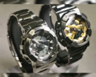 Casio G-Shock GM-110D-8A in silver (left) and the GM-110BD-1A9 in black with a gold dial (right). (Image source: @geesgshock on Instagram)