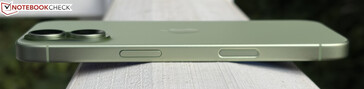 Right: standby button, haptic camera button