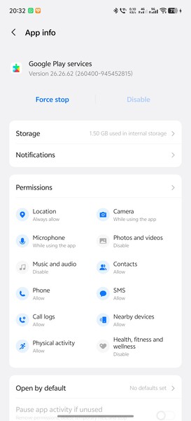 Google Pay still worked fine with Play Services version 26.26.