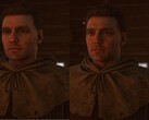 A picture showcasing a character model on the right for Henry in Kingdom Come: Deliverance 2 after DLSS 5 was implemented