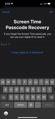 Enter your Apple ID to recover your Screen Time passcode in case you forget it. (Image via own iPhone 13, iOS 15)