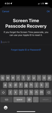 Enter your Apple ID to recover your Screen Time passcode in case you forget it. (Image via own iPhone 13, iOS 15)