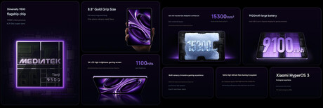 Main highlights of the tablet (machine translated)