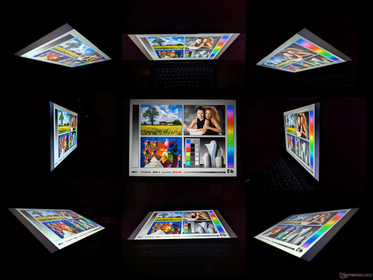 Wide IPS viewing angles. Colors and contrast degrade only from extreme angles
