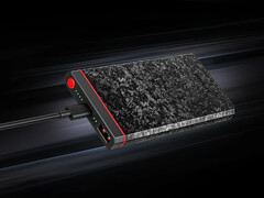 The Sharge CarbonBlade power bank weighs 165g (~0.36 lbs). (Image source: Sharge)