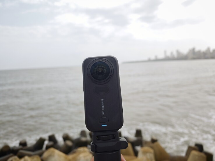 The Insta360 X6 is equipped with custom dual Sony 1/1.1-inch square sensors