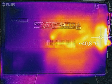 Heat development on the bottom (load)