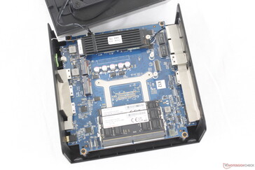 NucBox K12 internals. The removable M.2 WLAN card sits underneath the primary SSD