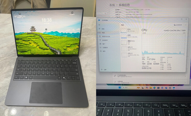 Shots of the Surface Laptop 8 for Business surfaced in October. (Image source: Goofish)