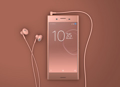 The Bronze Pink version of the Xperia XZ Premium is quite eye-catching. (Source: Sony Mobile)