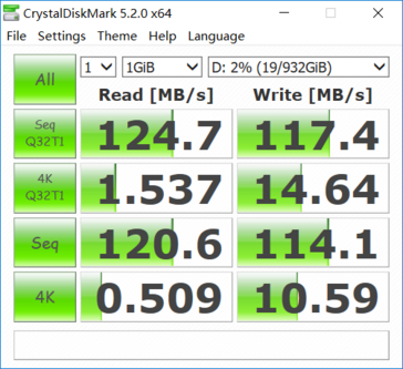 WDC WD10SPZX 1 TB HDD in our review unit