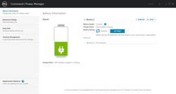 Software such as Dell's Command | Power Manager allows setting of charge thresholds. (Source: Dell)