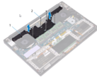 Dell XPS 15 9570 heatsink assembly diagram. (Source: Dell)