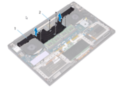 Dell XPS 15 9570 heatsink assembly diagram. (Source: Dell)