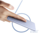 The PicoGo Air costs around $43.44 in China. Pictured: a promotional picture showcasing the thin design of the power bank.