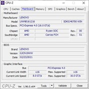 Lenovo IdeaPad Flex 5 CPU-Z: Mainboard tab