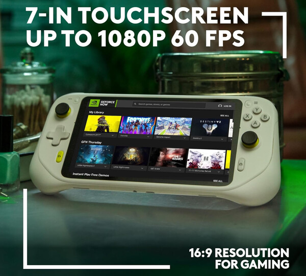 The Logitech G Cloud has a 7-inch 1080p display and up to 12 hours of battery life. (Image source: Logitech)