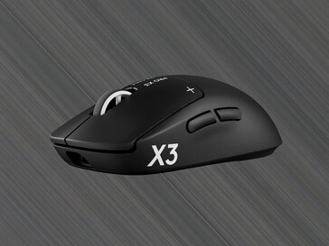 Logitech G Pro X3 Superstrike gaming mouse side view shown