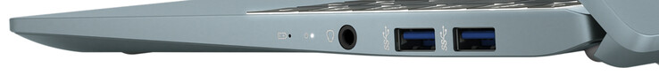 Right side: audio combo, 2x USB 3.2 Gen 2 (Type A)