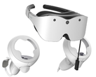 The Sharp Xrostella VR1 virtual reality glasses and controllers can be used with smartphones and PCs. (Image source: Sharp)