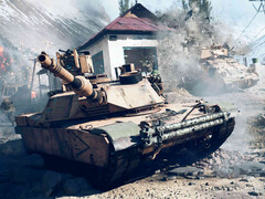 Battlefield 6: Try the shooter now for free and harrass enemy tanks with the golf cart on the Eastwood map. (Image: Electronic Arts)