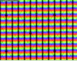 Subpixel structure with touch sensor matrix