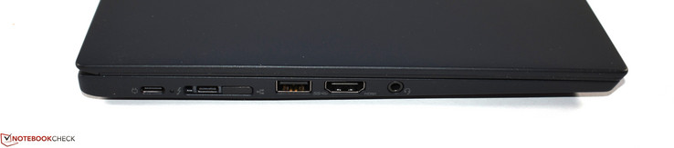 Left-hand side: USB 3.1 Gen 1 Type-C, Thunderbolt 3, Mini Ethernet, Docking Port, USB 3.0 Type-A, HDMI, Audio combo port