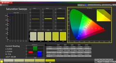 CalMAN saturation calibrated (target color space P3)