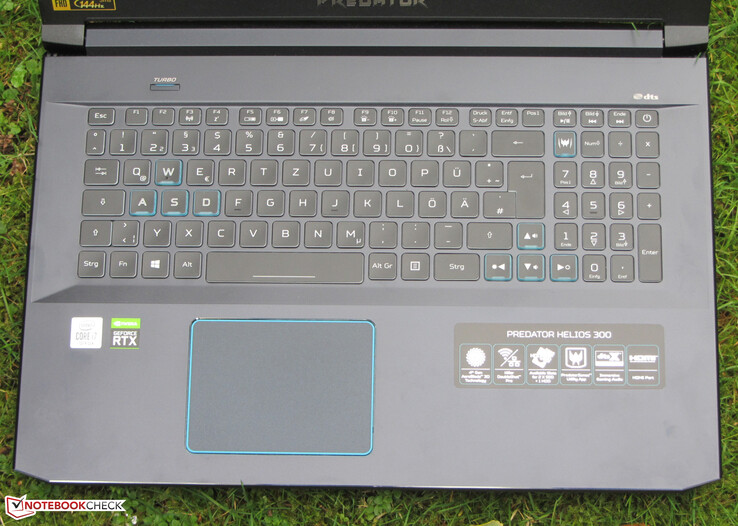 Input devices of the Predator Helios 300