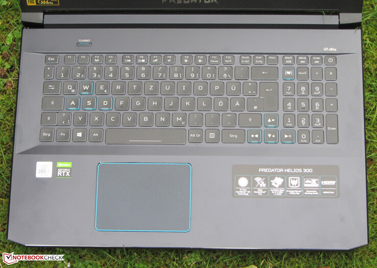 Input devices of the Predator Helios 300