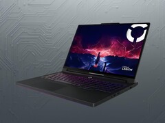 16-inch Lenovo Legion Pro 7 OLED gaming laptop front shown at angle (Image source: Lenovo with edits)
